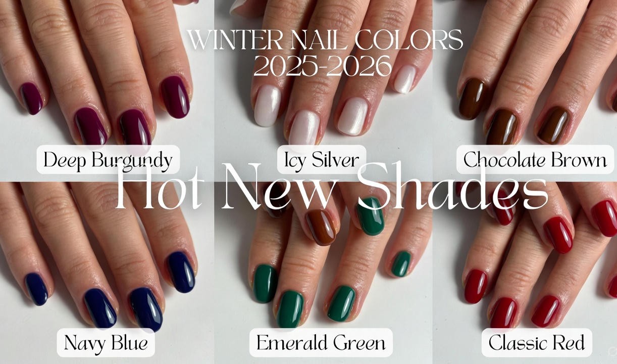 20 Top Short Nails Color and Design Ideas for Winter 2025-2026