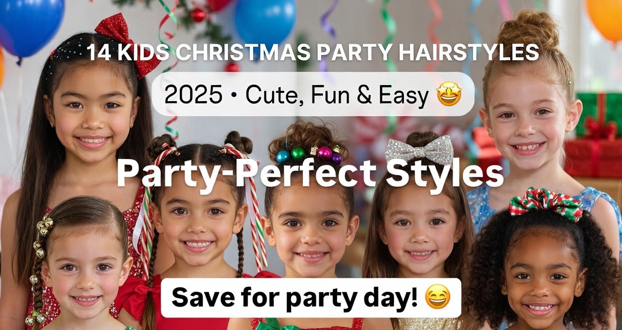 14 Kids Christmas Party Hairstyles 2025: Cute, Fun & Easy