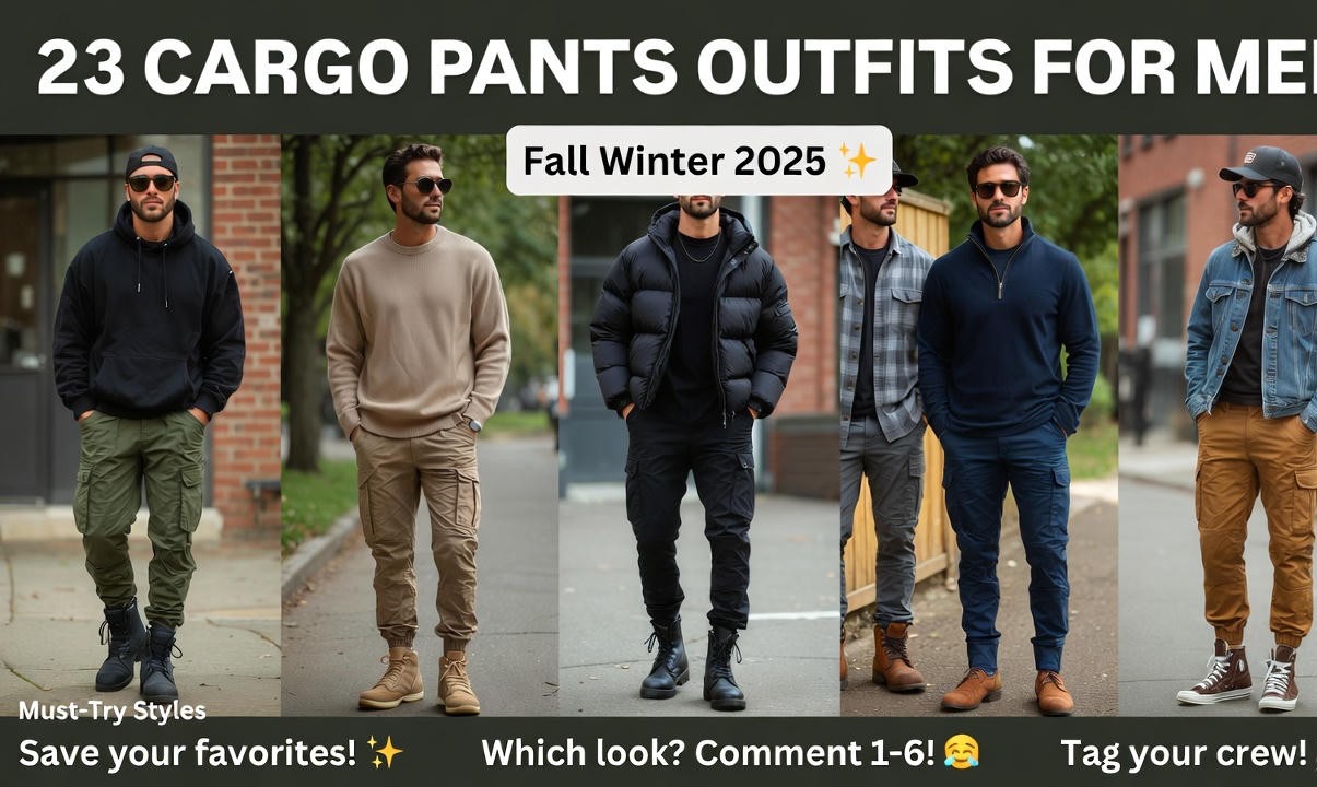 23 Must-Try Fall Winter Cargo Pants Outfits for Men