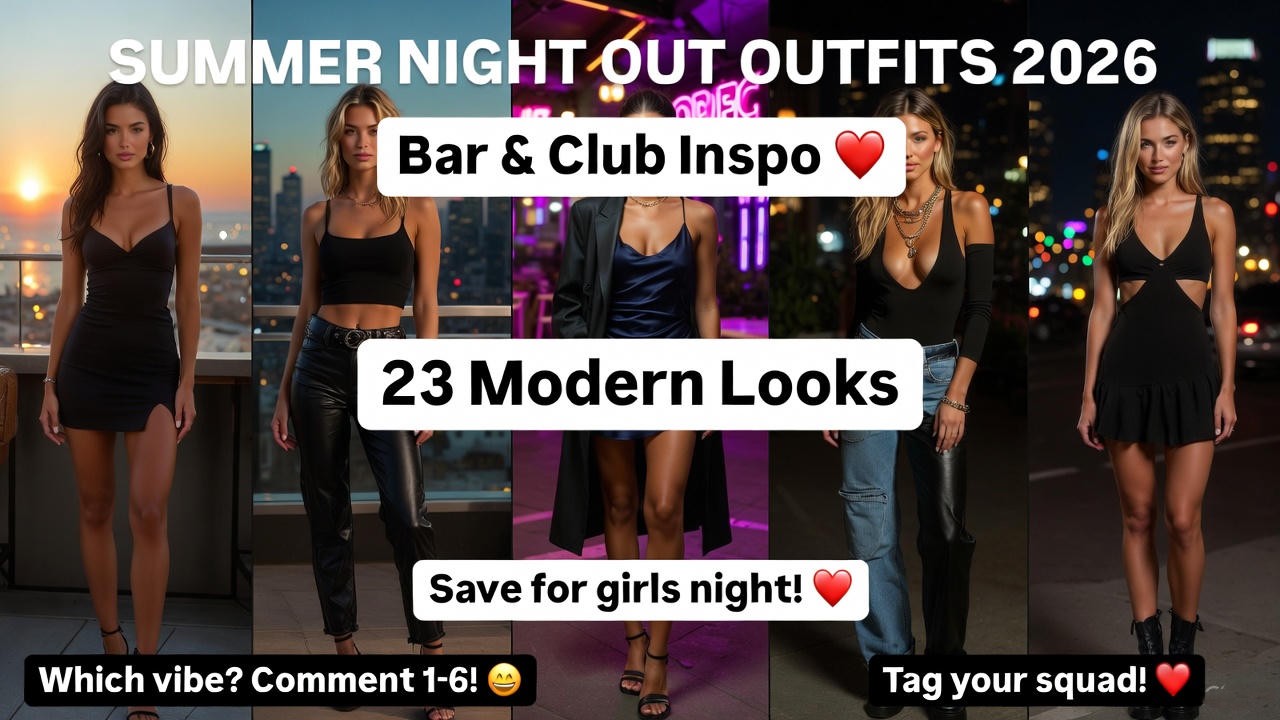 23 Modern Going Out Outfits for Summer 2026 Night Bar Inspo