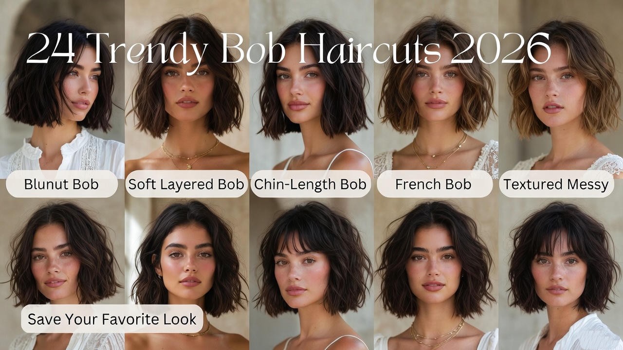 24 Trendy Bob Haircuts 2026: Must Try Styles for Women