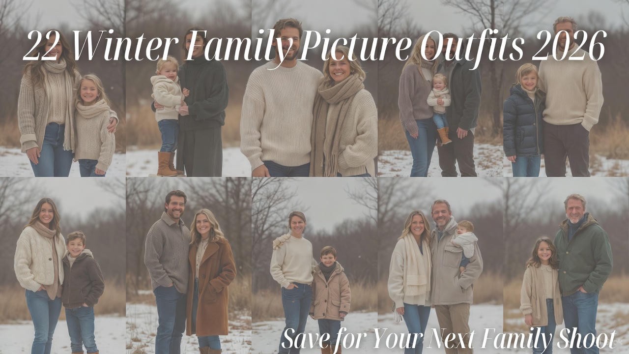 22 New Winter Family Picture Outfits 2026: Coordinated Ideas