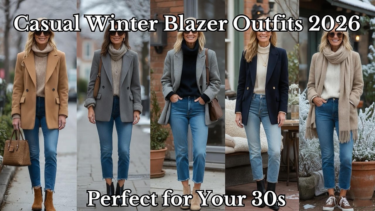 21 Casual Winter Outfit Ideas for Your 30s 2026: Blazer Styling
