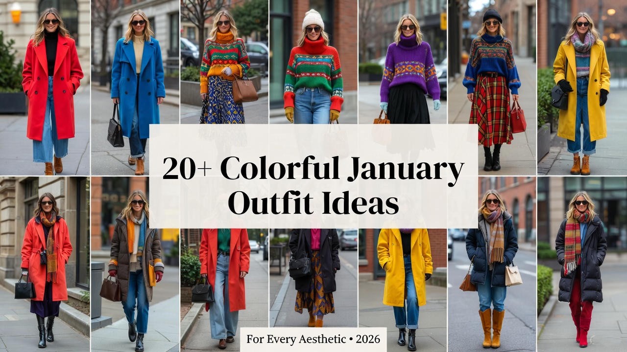 20+ Trendy Colorful January Outfit Ideas 2026 for Every Aesthetic