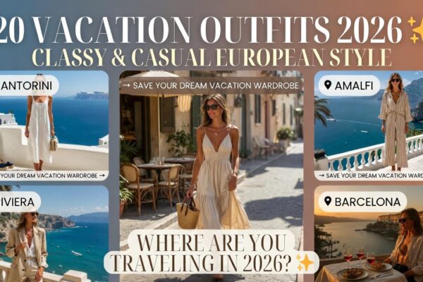 20 Vacation Outfit Ideas 2026: Classy and Casual European Style