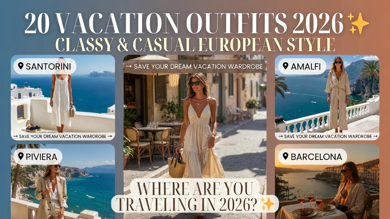 20 Vacation Outfit Ideas 2026: Classy and Casual European Style