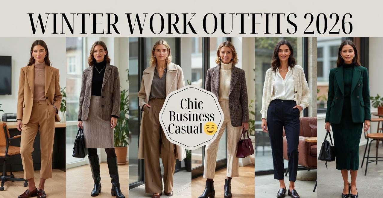 25 Winter Work Outfit Ideas 2026: Chic Business Casual