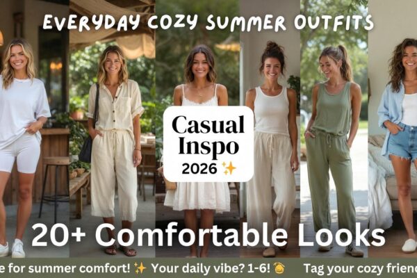 20+ Everyday Cozy Outfits for Summer 2026 Casual Inspo