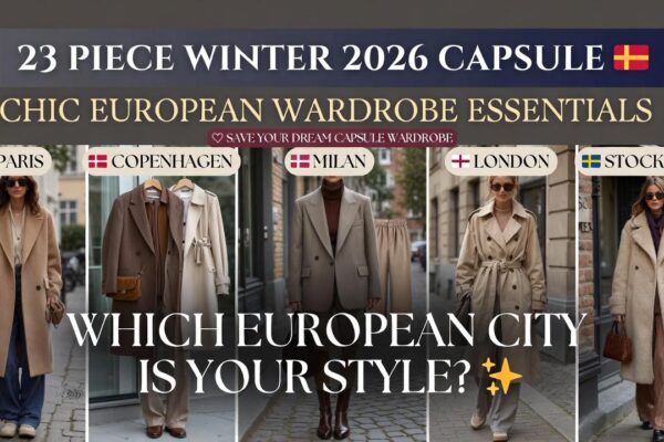 23 Winter 2026 Capsule Wardrobe for Women: Chic Europe Inspo