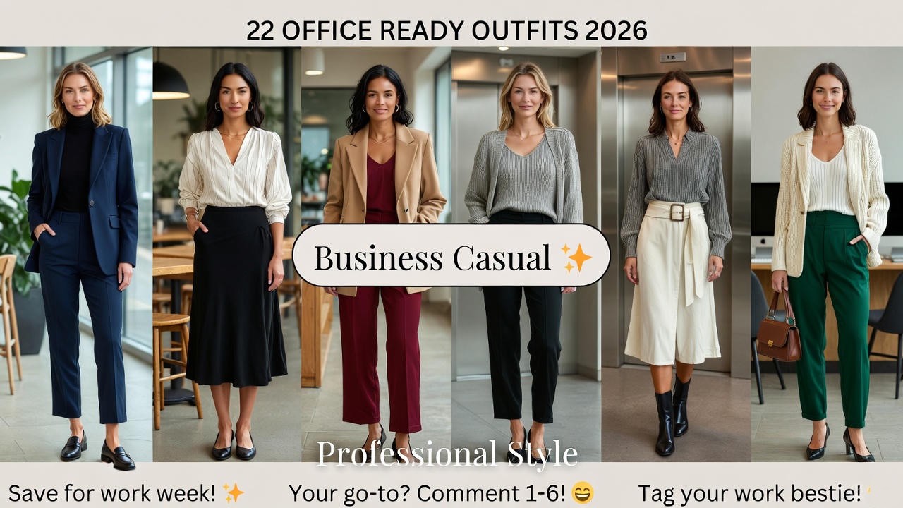 22 Office Ready Outfits for Women 2026: Business Casual