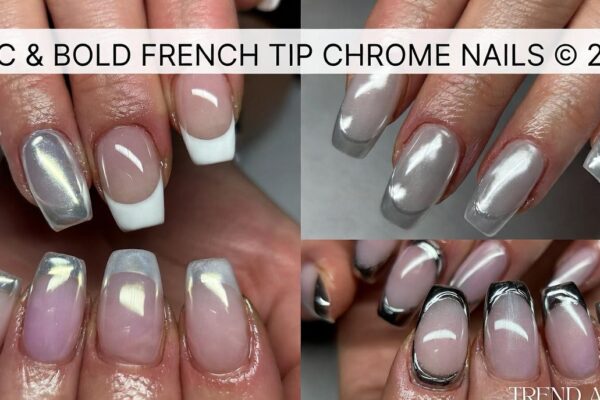 21 Chic and Bold 2026 Nail Color Trends: French Tip Chrome