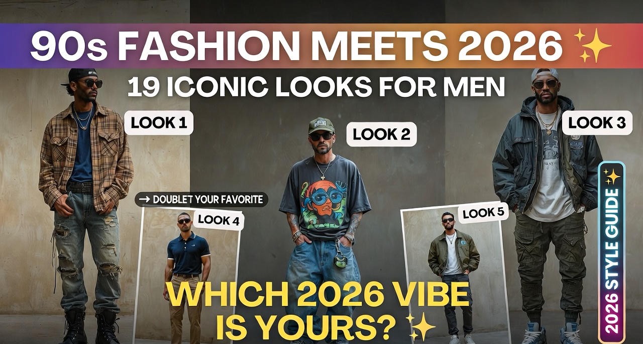 19 Iconic 90s Fashion Looks for Men: Effortless Style for 2026
