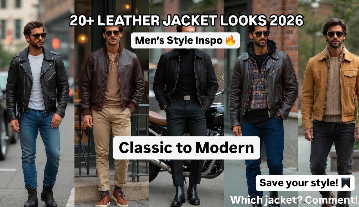 20+ Men's Leather Jacket Looks for 2026: Style Inspo