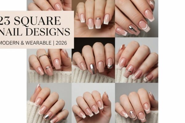 23 Square Nail Ideas 2026: Soft Modern Designs