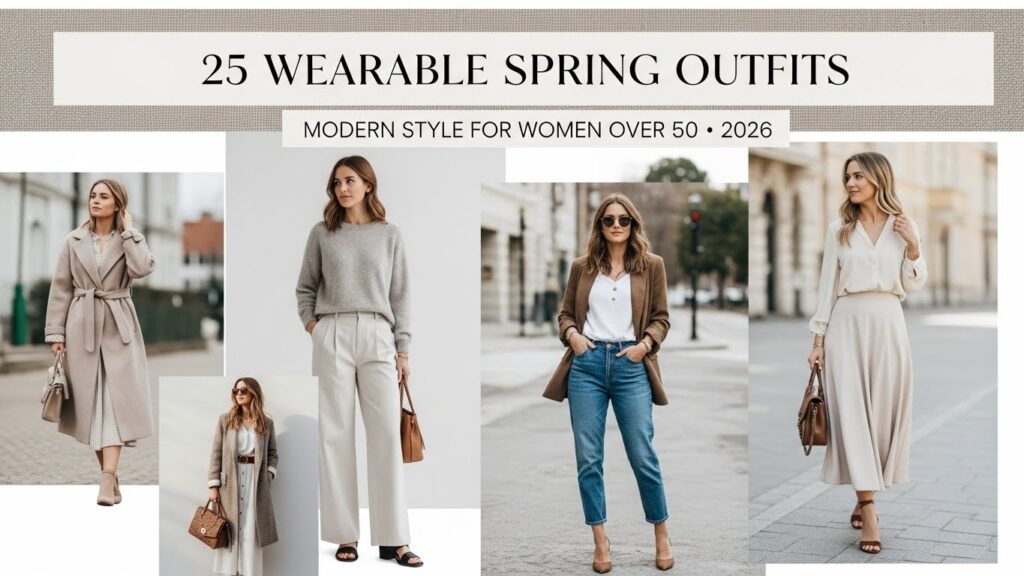 Wearable Spring 25 Modern Wearable Spring Looks for Women Over 50 2026 - FashionsFlux