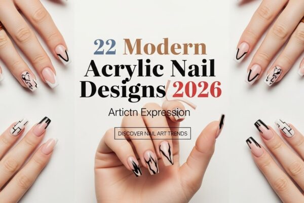 22 Modern Acrylic Nail Designs 2026 with Artistic Expression
