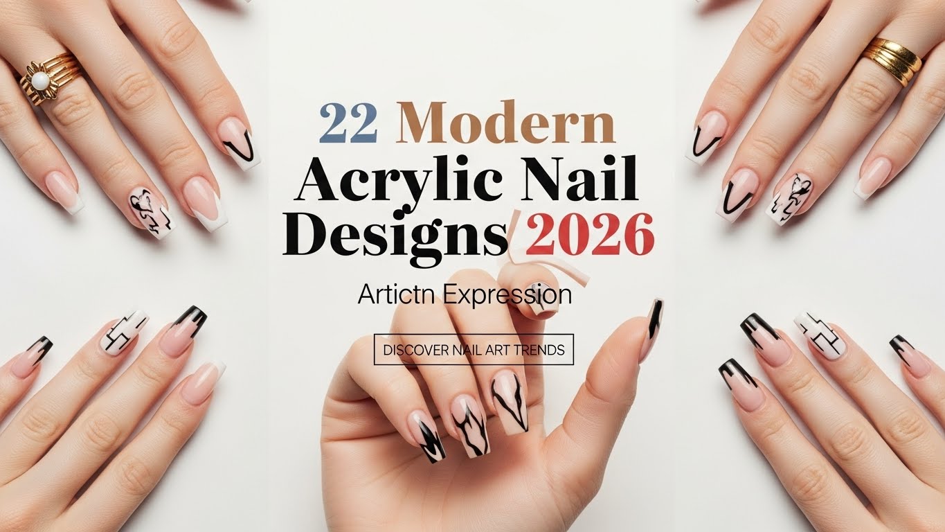 22 Modern Acrylic Nail Designs 2026 with Artistic Expression