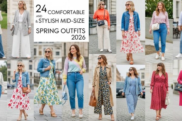 24 Comfortable and Stylish Mid-Size Spring Outfits 2026