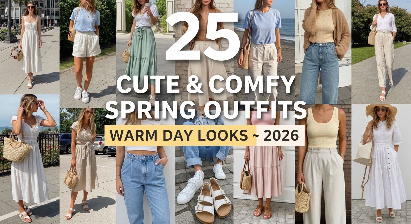 25 Cute & Comfy Spring Outfits for Warm Days 2026: Looks You'll Actually Want to Wear