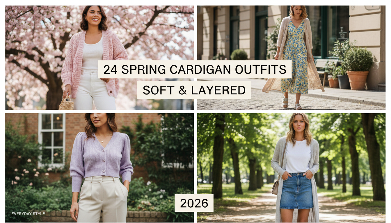 Best Cardigan Spring Outfits 2026: 24 Soft, Layered Styles for Women