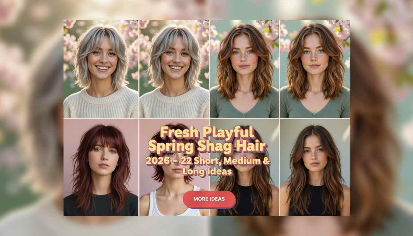 Fresh Playful Spring Shag Hair 2026 – 22 Short, Medium & Long Ideas