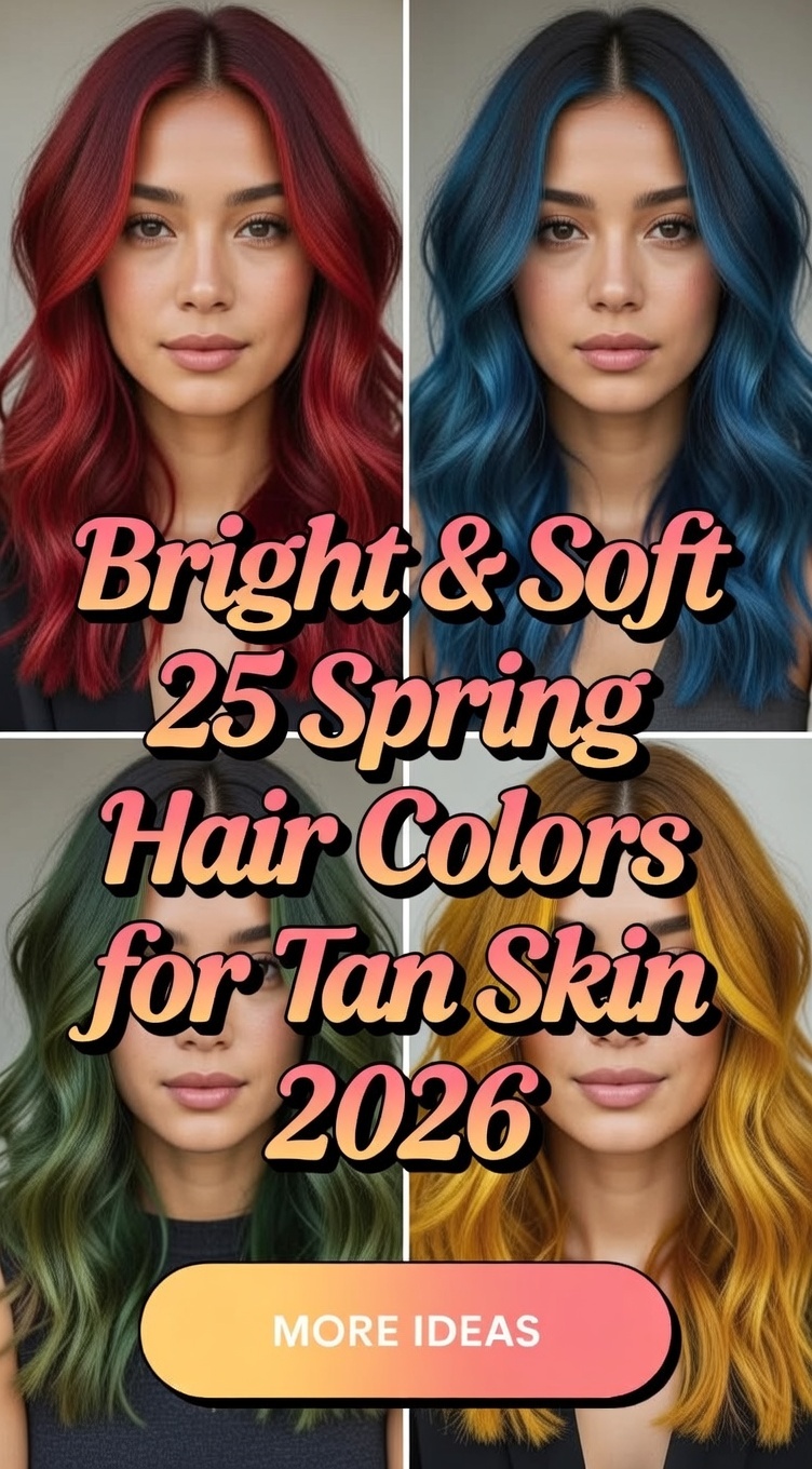 25 Bright & Soft Spring Hair Colors for Tan Skin 2026