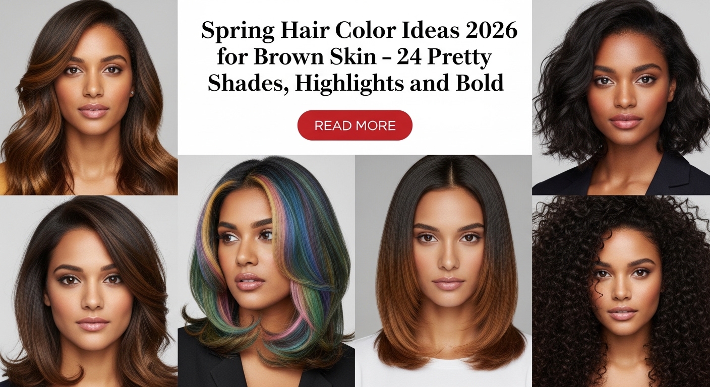 Spring Hair Color Ideas 2026 for Brown Skin – 24 Pretty Shades Highlights and Bold