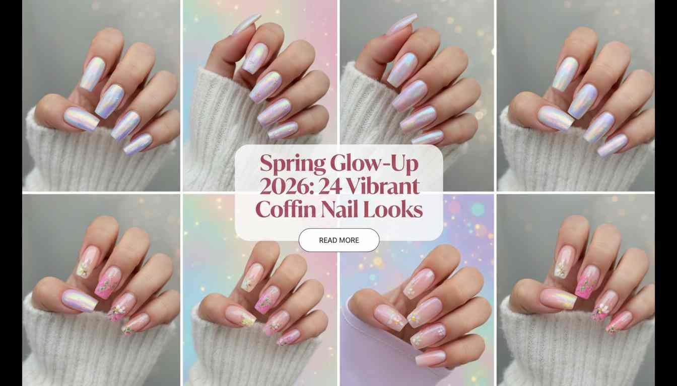 24 Eye-Catching Vibrant Coffin Nails for a Fresh Spring 2026