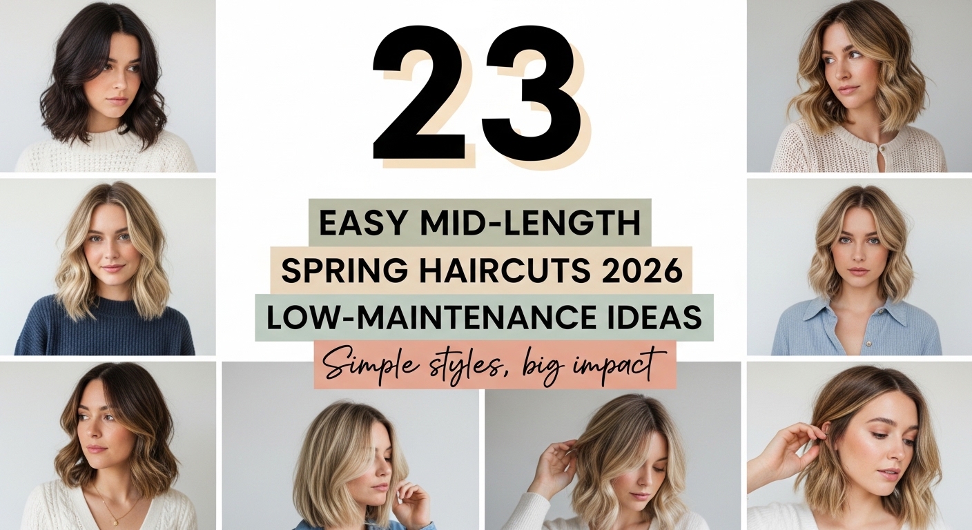 Easy Mid-Length Spring Haircuts 2026: 23 Low-Maintenance Ideas