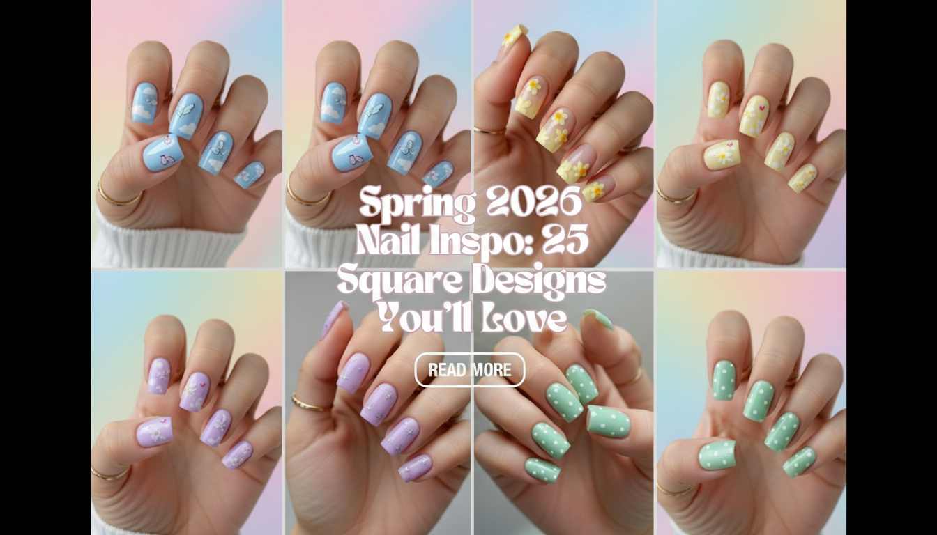Dreamy & Modern: 25 Square Spring Nails for 2026
