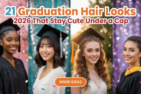 21 Graduation Hairstyles 2026 That Look Beautiful Under a Cap for Women