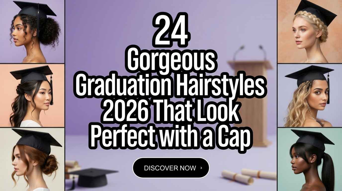 24 Graduation Hairstyles with Cap 2026 – Photo-Perfect Hair Ideas
