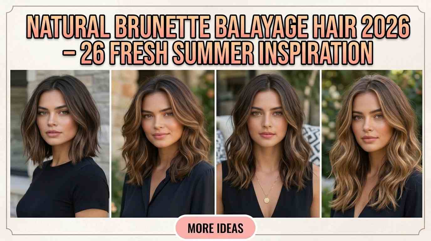 26 Brunette Balayage Hair Ideas 2026 – Fresh & Effortless Summer Looks