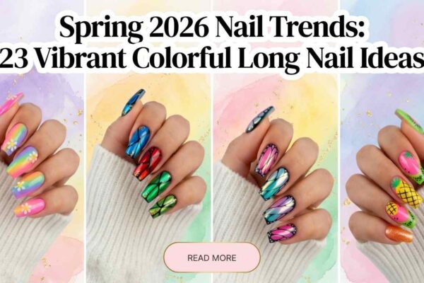 Spring 2026 Nail Trends: 23 Vibrant Colorful Long Nail Ideas