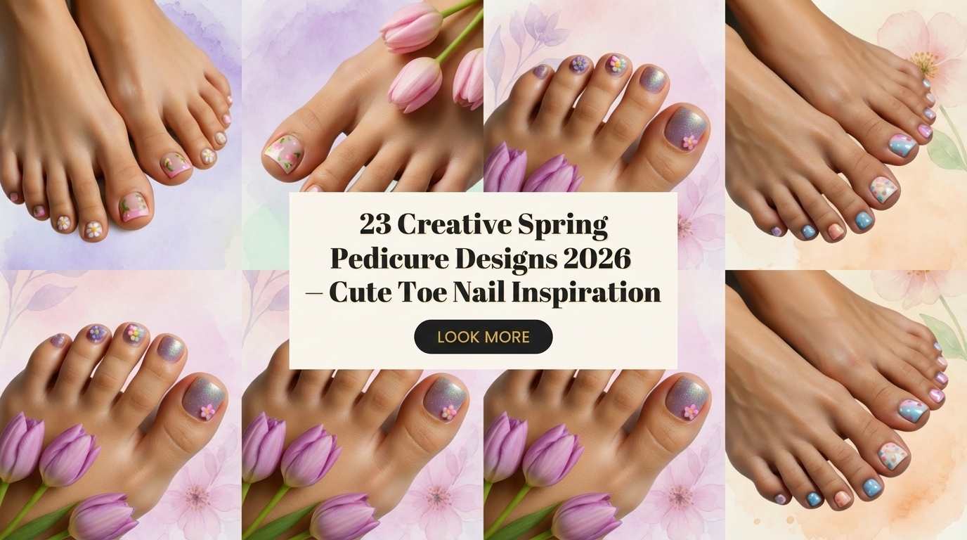 23 Trendy Spring Toe Nails 2026 – Colorful & Creative Pedicure Styles