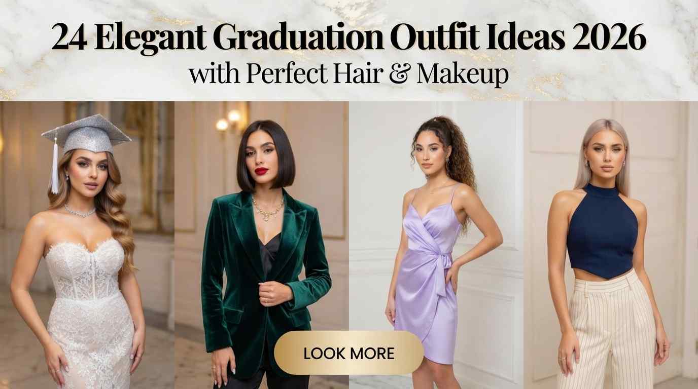 24 Graduation Day Looks 2026 – Outfit, Hair & Makeup Ideas to Try