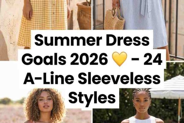 24 Summer A-Line Dresses 2026 Sleeveless Styles