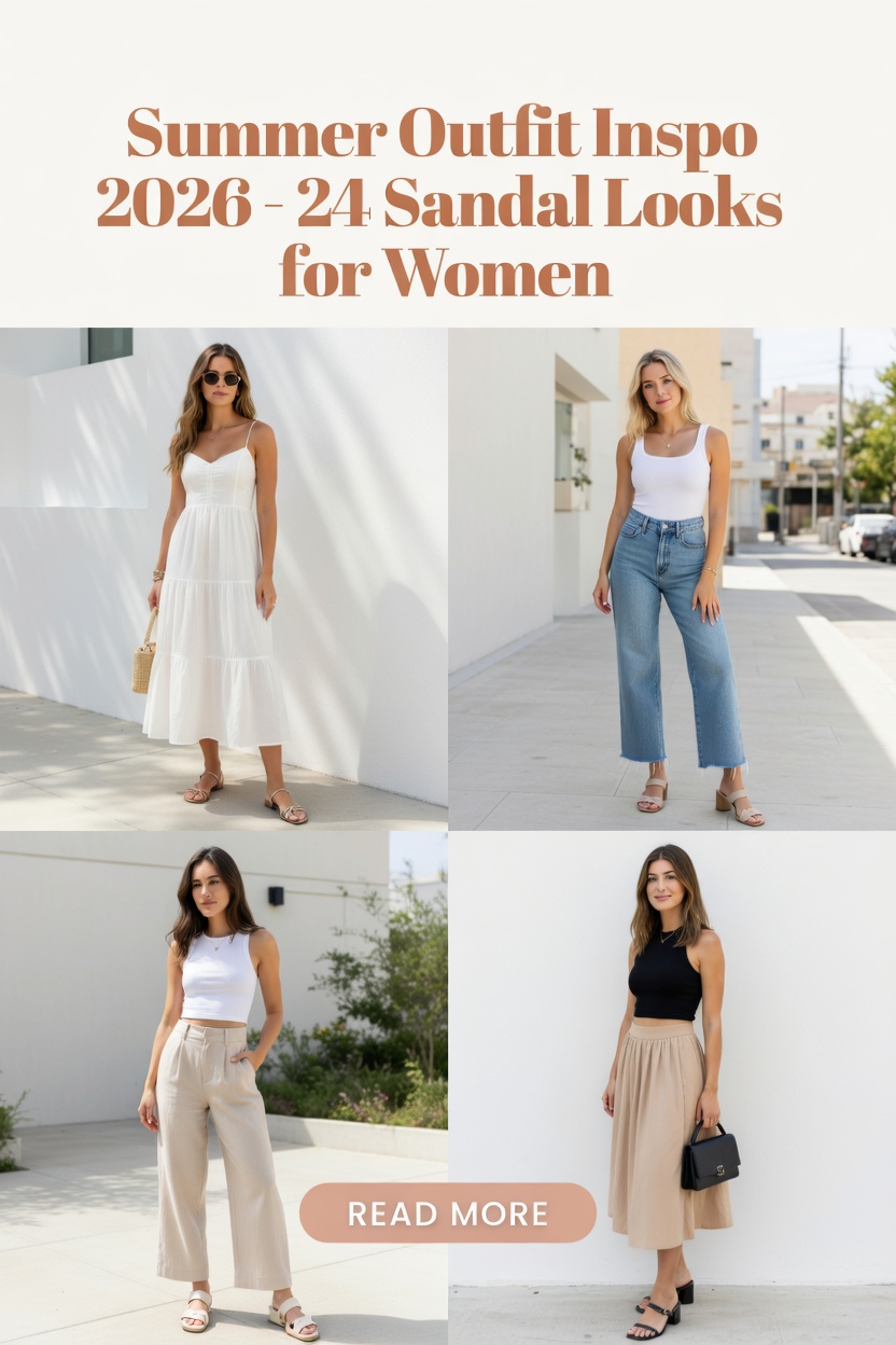 Summer Outfits with Sandals 2026 – 24 Stylish & Effortless Looks