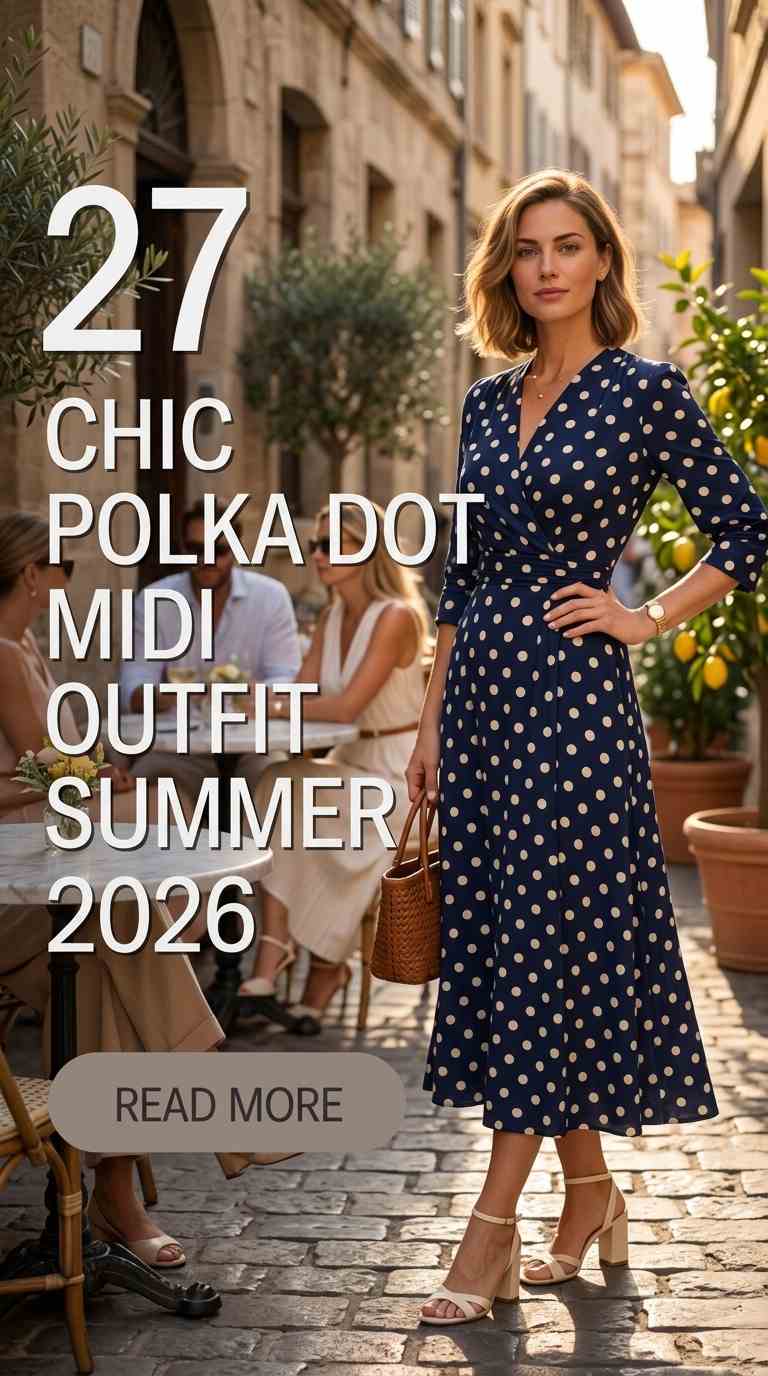 27 Chic Dot Midi Outfit Ideas for Women Summer 2026