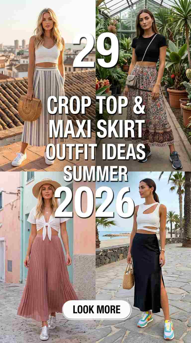 Effortless Summer Crop Top with Maxi Skirt Outfits 2026 – 29 Looks You'll Love