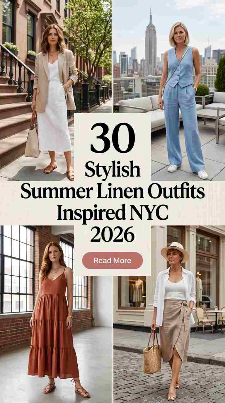 30 NYC Linen Outfit Ideas for Women Summer 2026