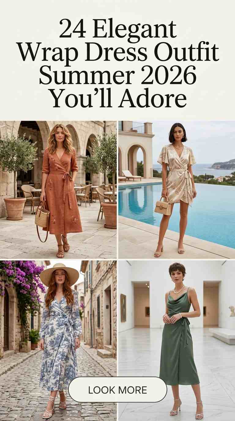 Elegant Summer Wrap Dress Outfits for Women 2026 – 24 Looks You'll Love