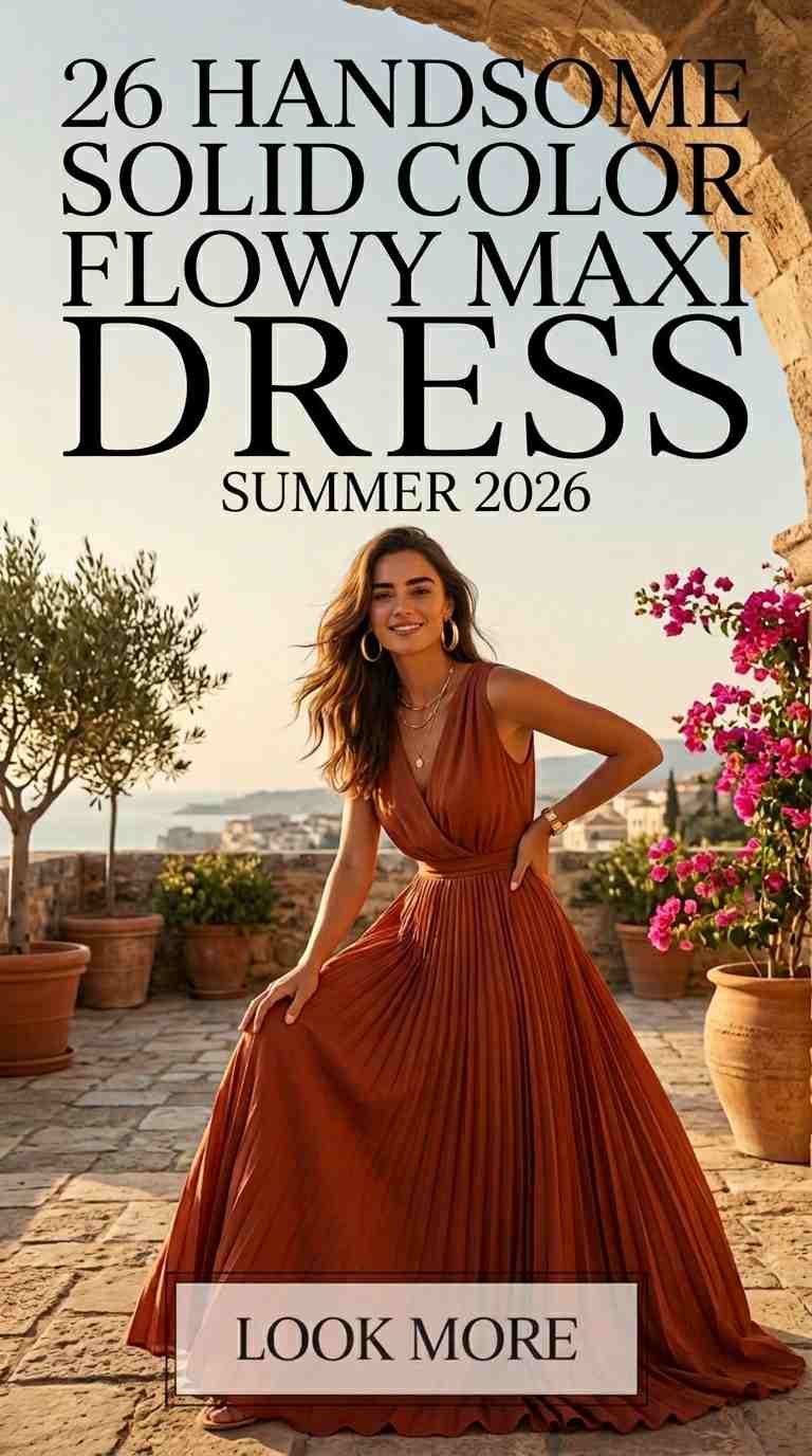 Stunning Summer Solid Color Flowy Maxi Dresses for Women 2026 – 26 Looks You'll Love