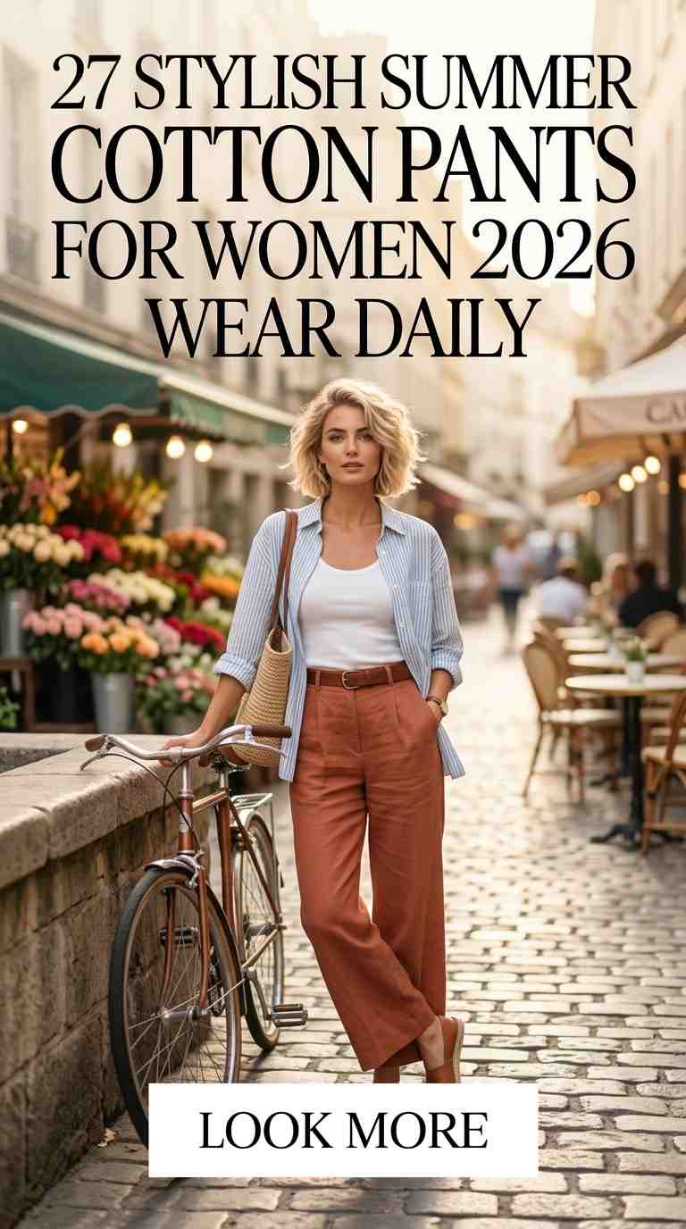 27 Stylish Summer Cotton Pants for Women 2026 You'll Want to Wear Daily