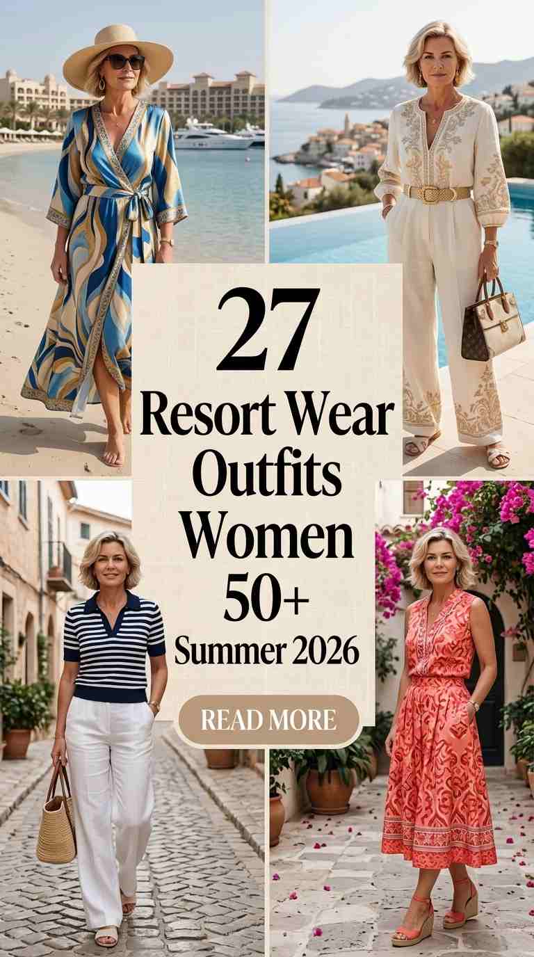 27 Resort Wear Outfits for Women Over 50 You'll Love in Summer 2026