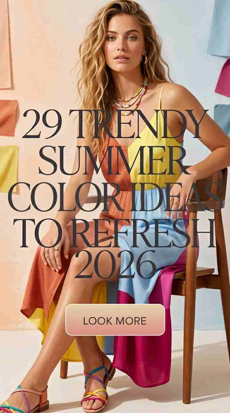 Chic Summer Color Trend Outfits Ideas for Women 2026 – 29 Looks to Try