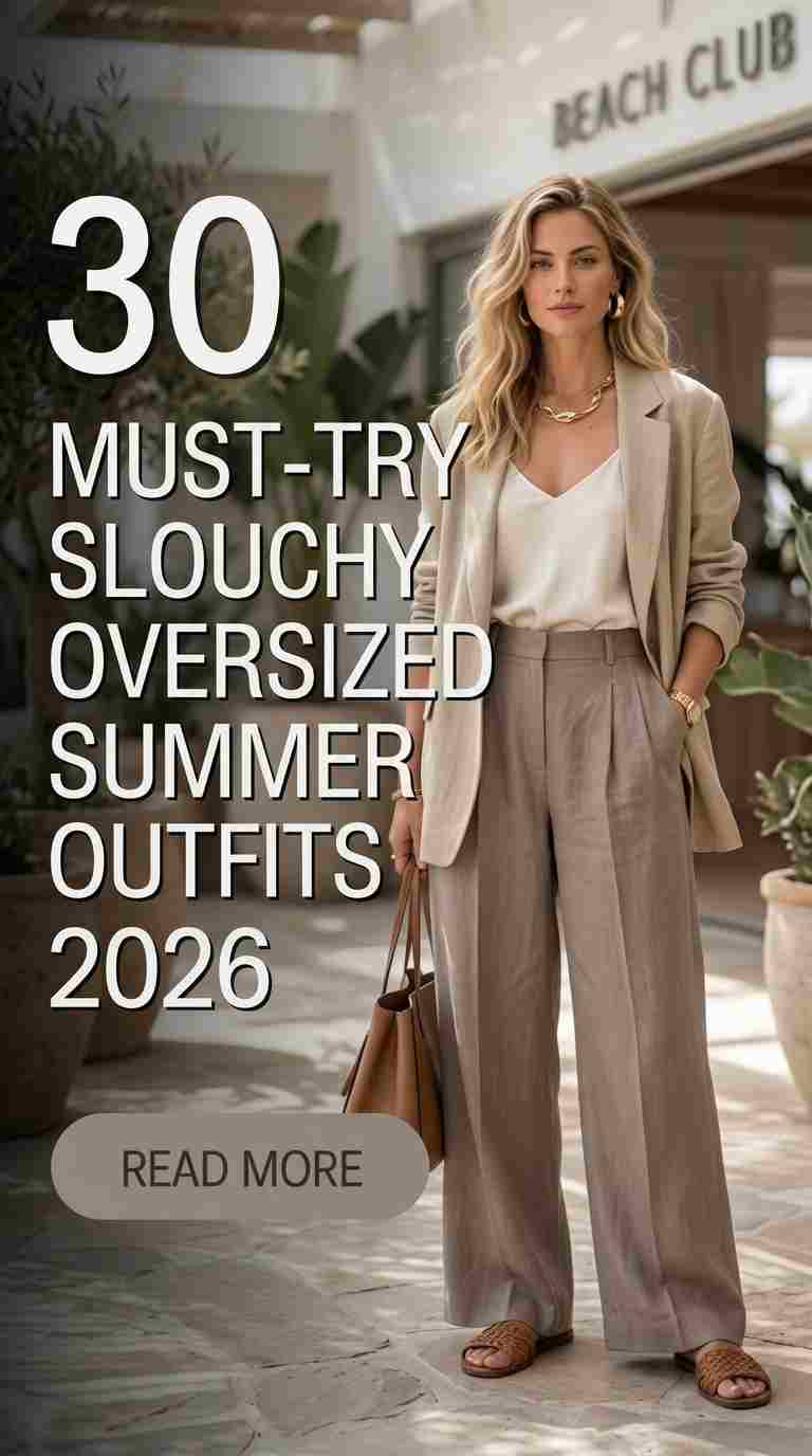 Slouchy Oversized Summer Outfits for Women 2026 – 30 Looks That Work