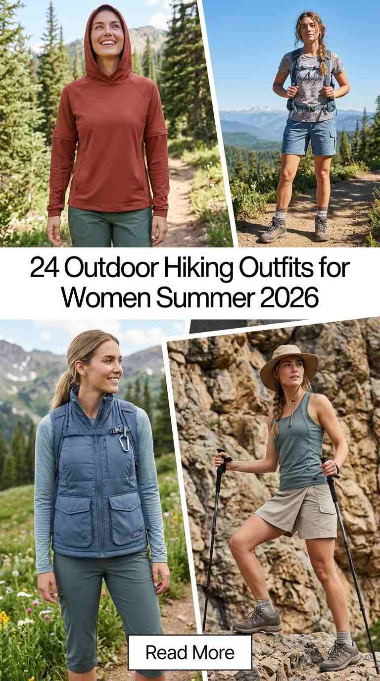 Outdoor Hiking Outfits for Women Summer 2026 – 24 Stylish Trail Looks