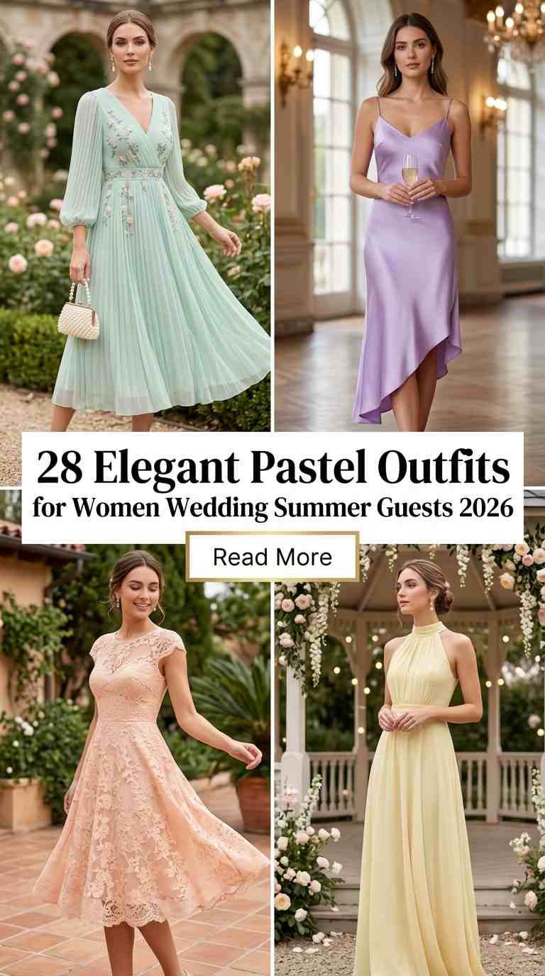 28 Elegant Pastel Outfits for Women Wedding Guests Summer 2026