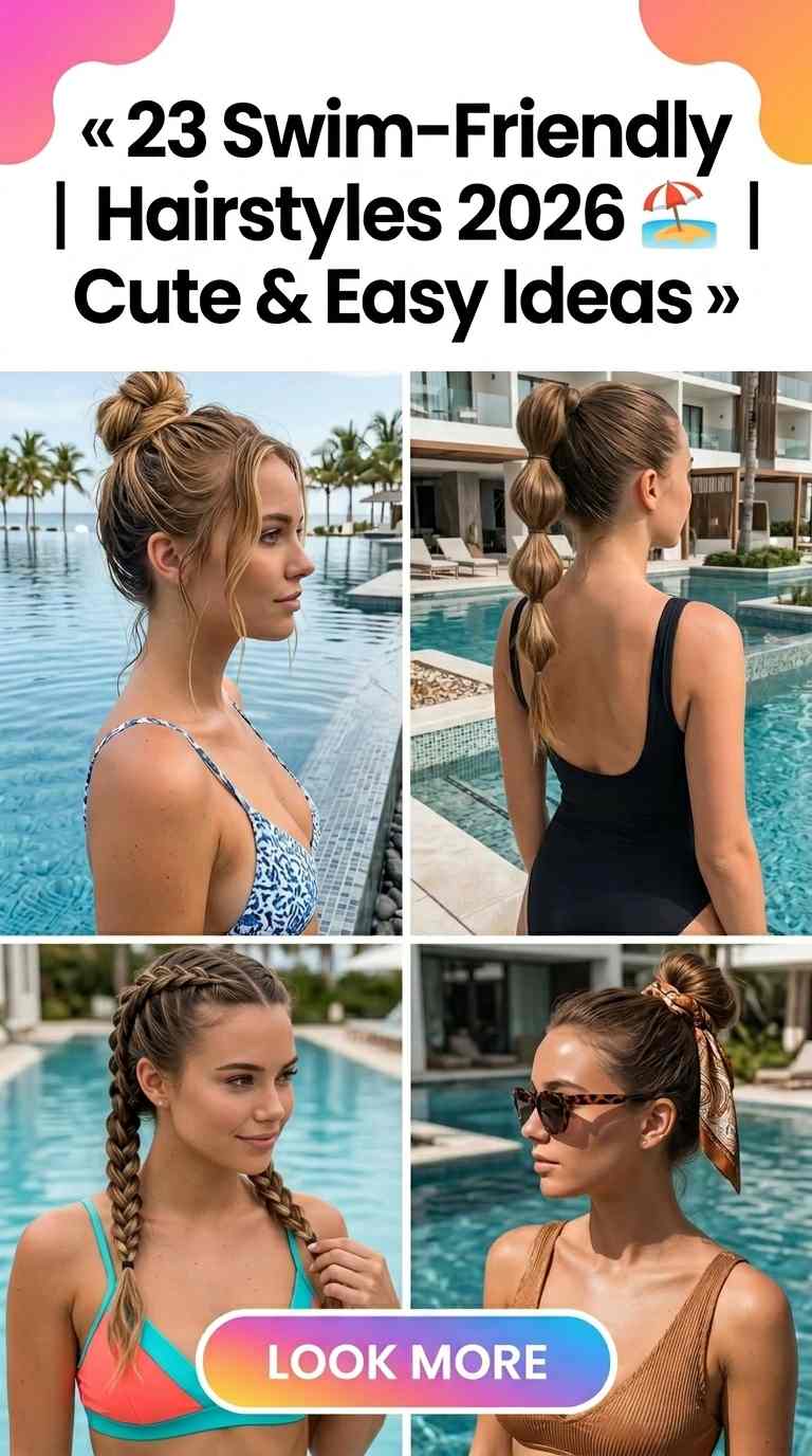 Summer Hairstyles for Swimming 2026 – 23 Cute Looks